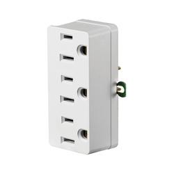 Leviton&reg; 2-Pole/2-Wire to 2-Pole/3-Wire Grounded Adapter