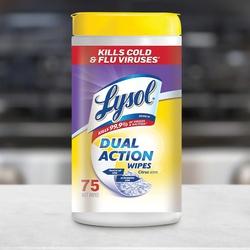 Lysol&reg; Dual-Action Disinfecting Wipe